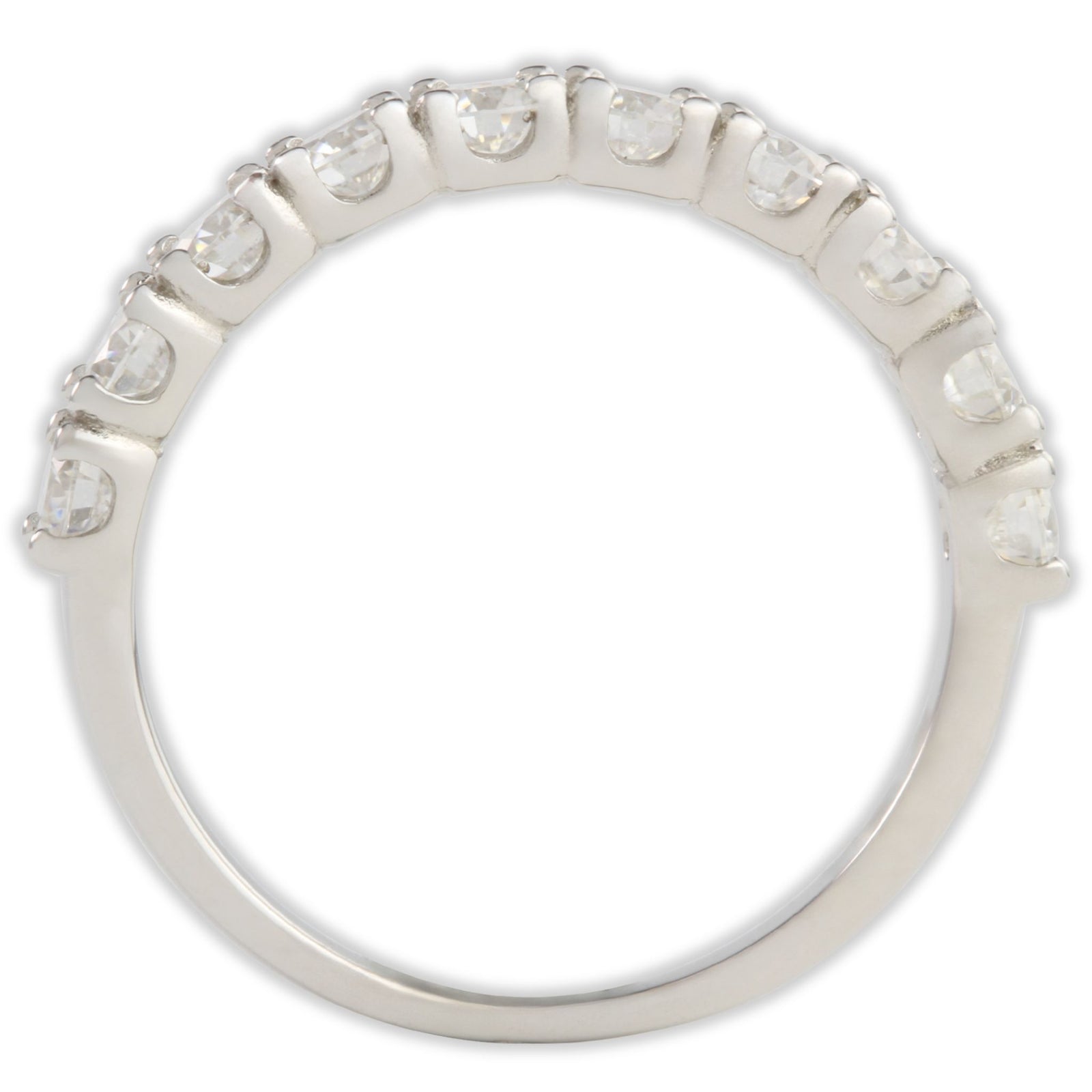 White Gold 1ct Moissanite Half Eternity Dazzle Ring