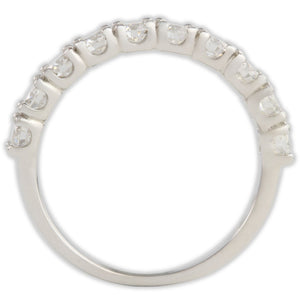 White Gold 1ct Moissanite Half Eternity Dazzle Ring