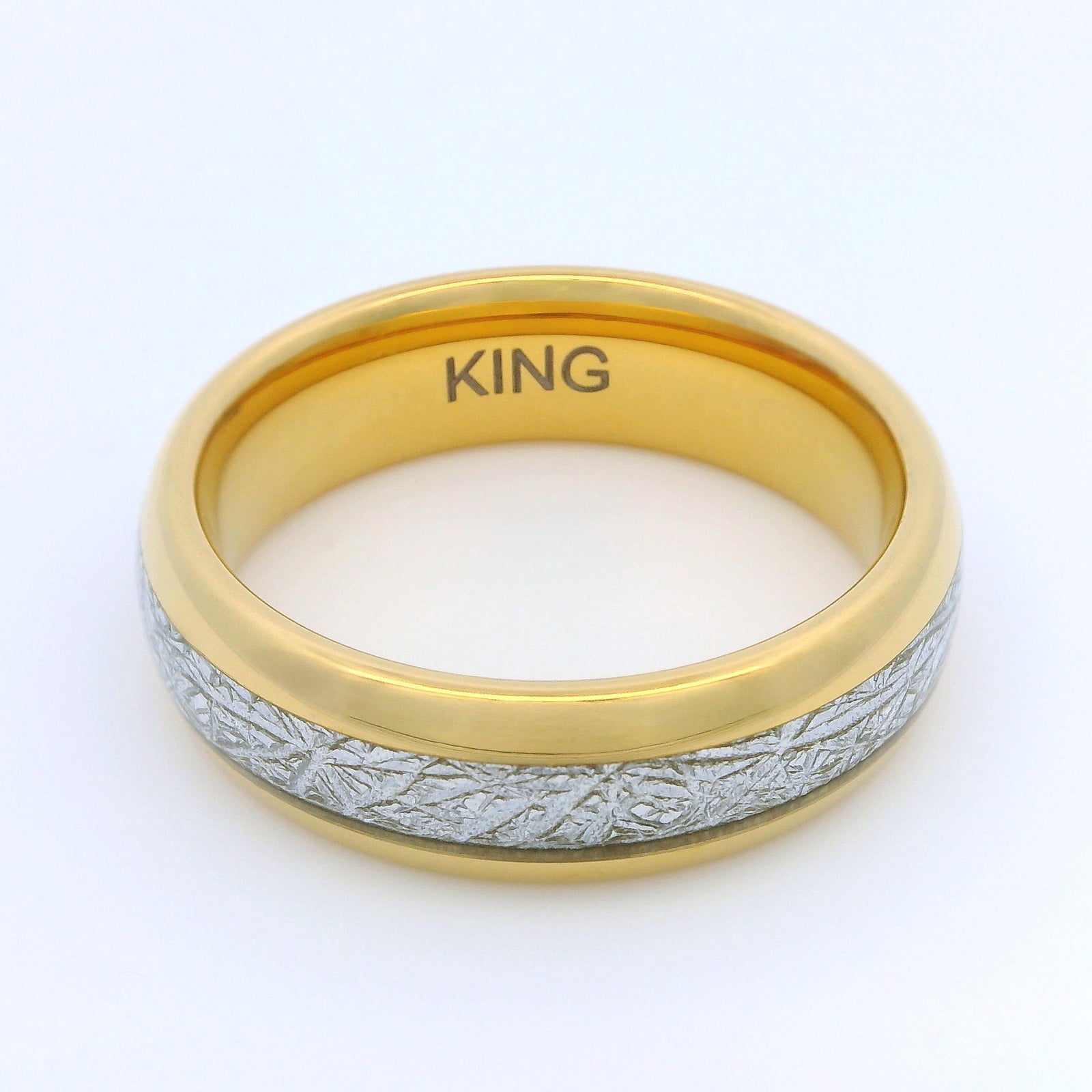 The Golden Steel 6mm Wonder Ring Size Q - Clearance 1143