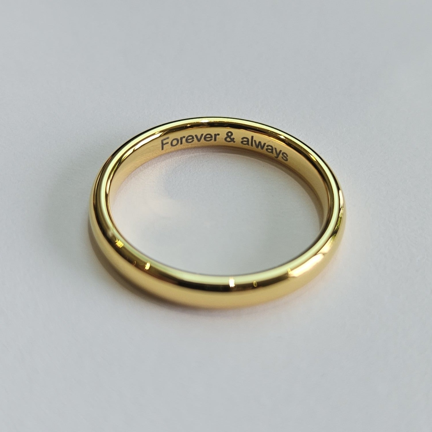 Gold 3mm Wonder Ring Size L - Clearance 1043