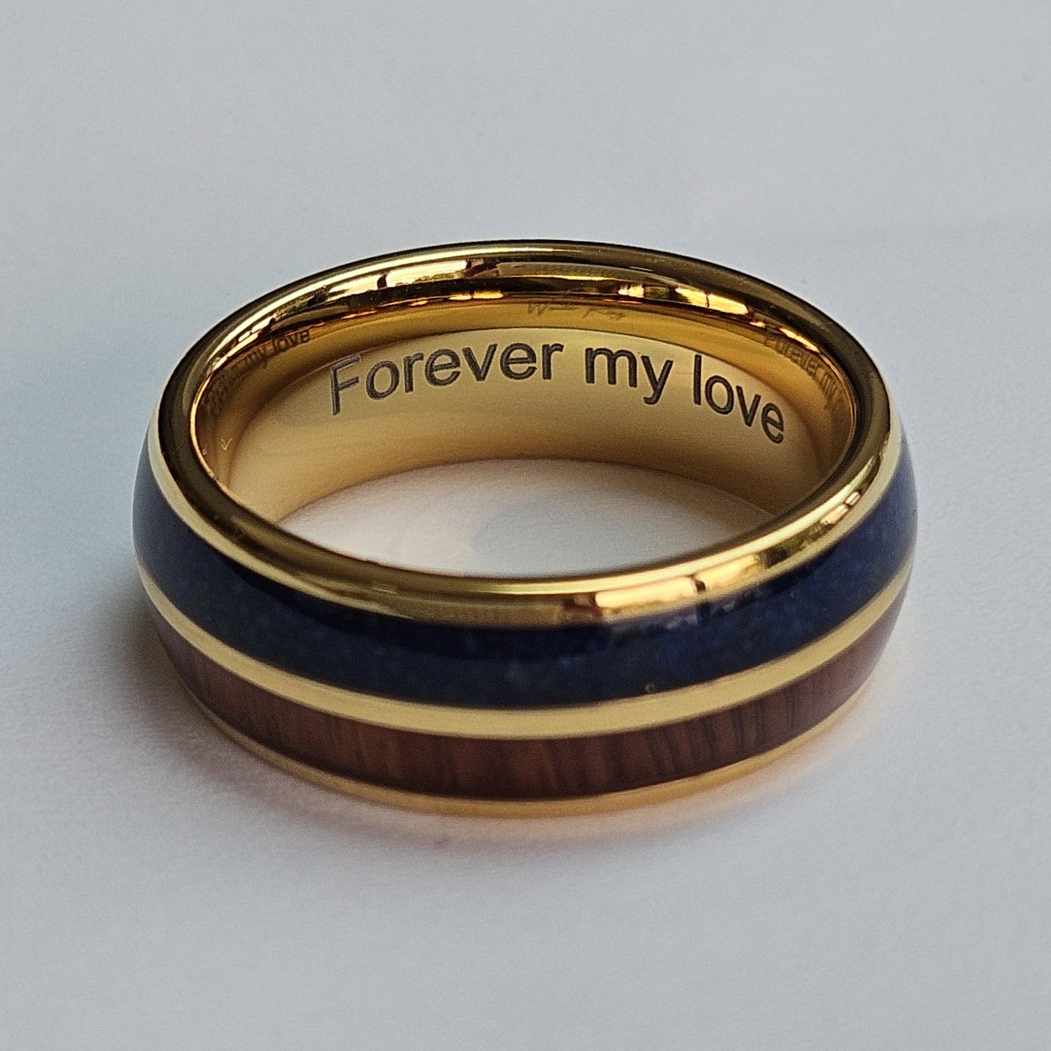 The Golden Blue 8mm Wonder Ring Size T - Clearance 1108