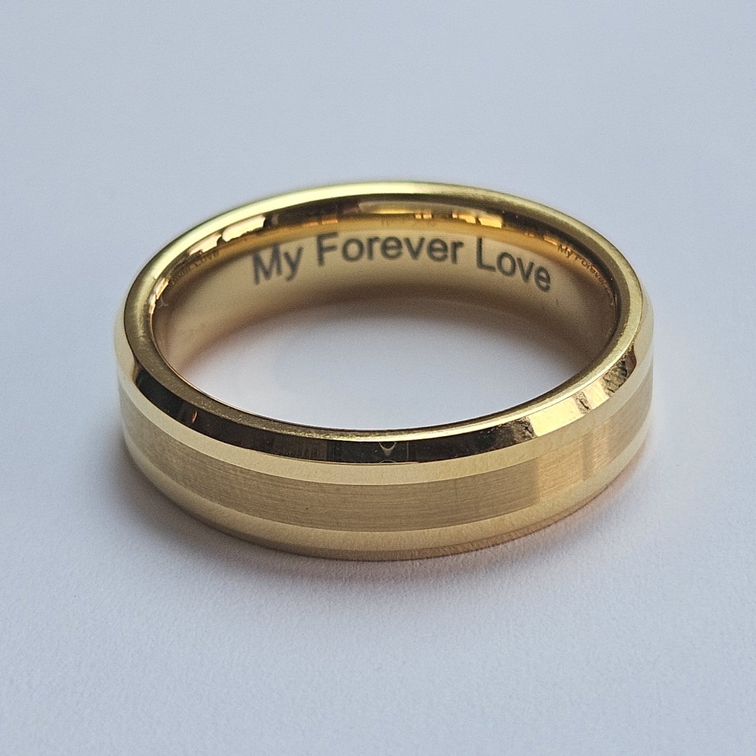 Gold Brushed 6mm Wonder Ring Size U - Clearance 1071