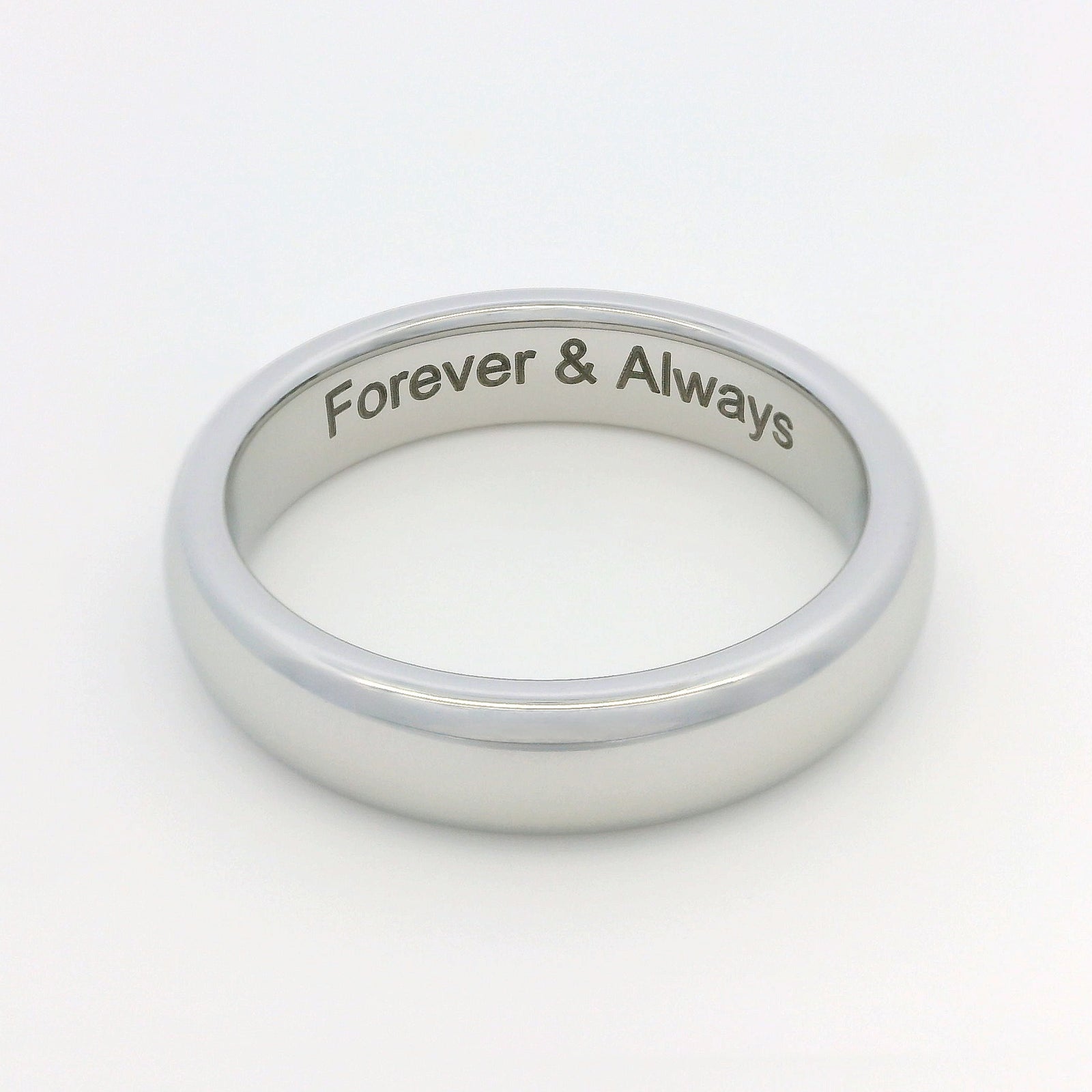 White Gold 4mm Wonder Ring Size L - Clearance 1138