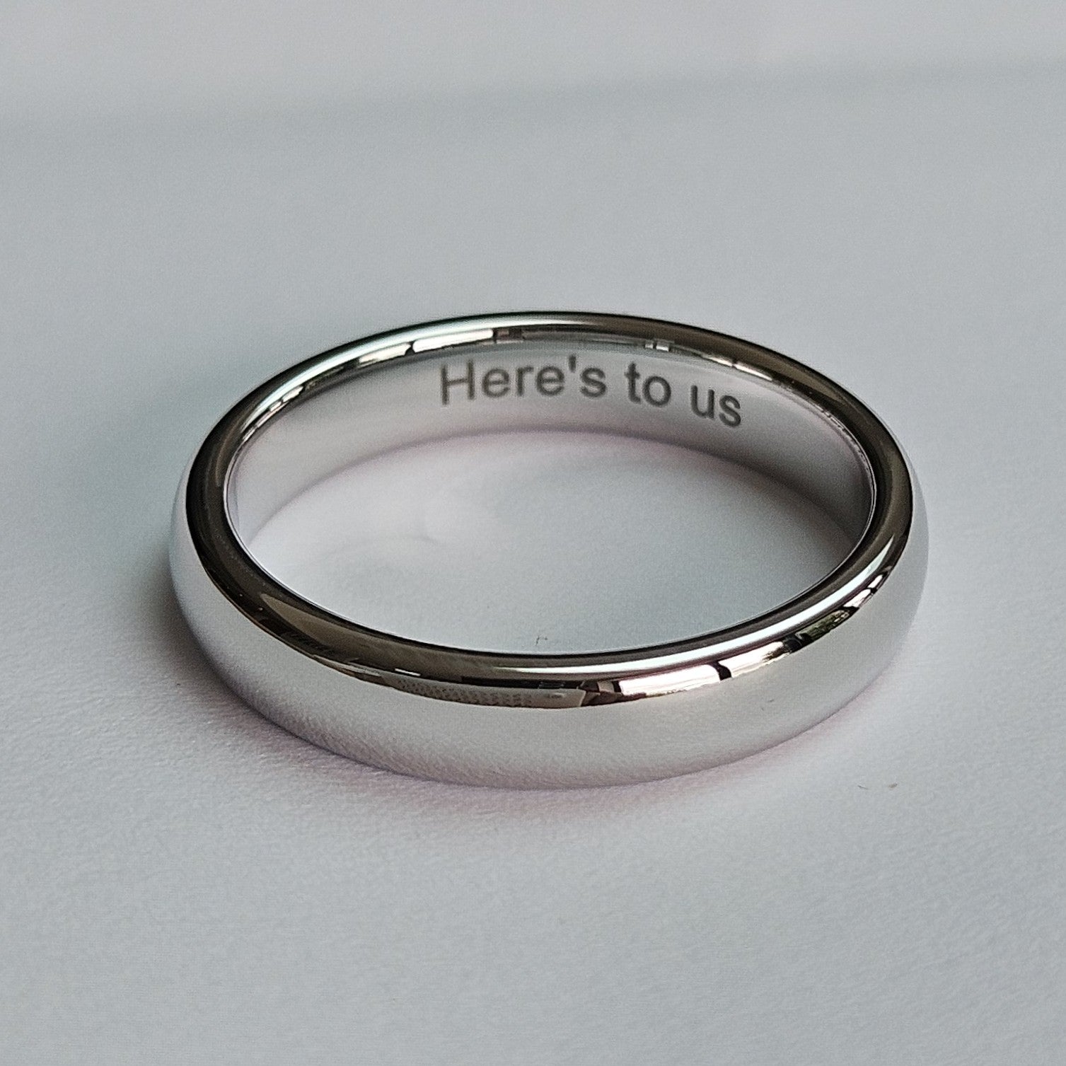 White Gold 4mm Wonder Ring Size Q - Clearance 1101