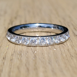 White Gold 3mm Full Glitz Ring
