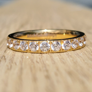 Gold 3mm Full Glitz Ring
