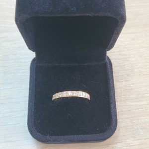 Gold 3mm Full Glitz Ring