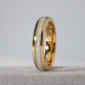 The Golden White Opal 4mm Wonder Ring