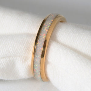 The Golden White Opal 4mm Wonder Ring