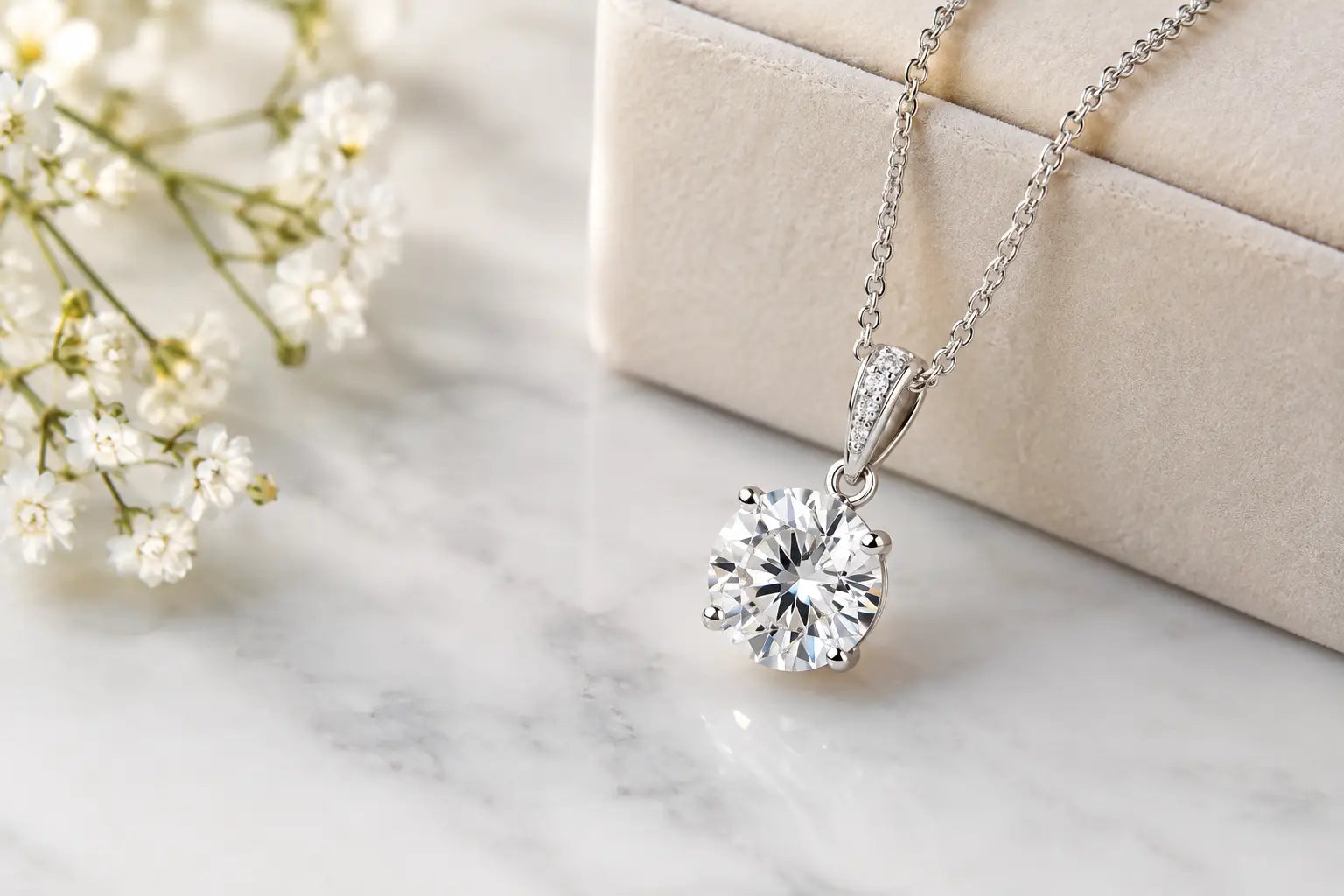 Moissanite Necklaces That Look Brilliant for Less