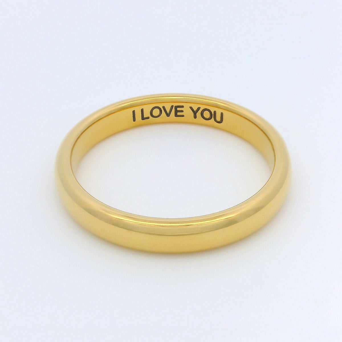 Gold 3mm Wonder Ring Size O - Clearance 1139