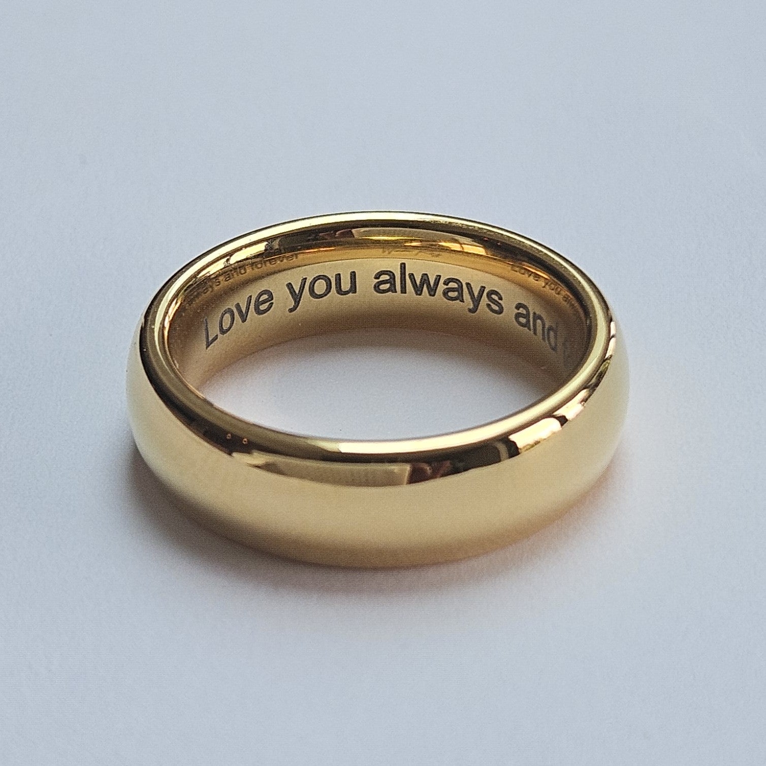 Gold 6mm Wonder Ring Size N - Clearance 1065