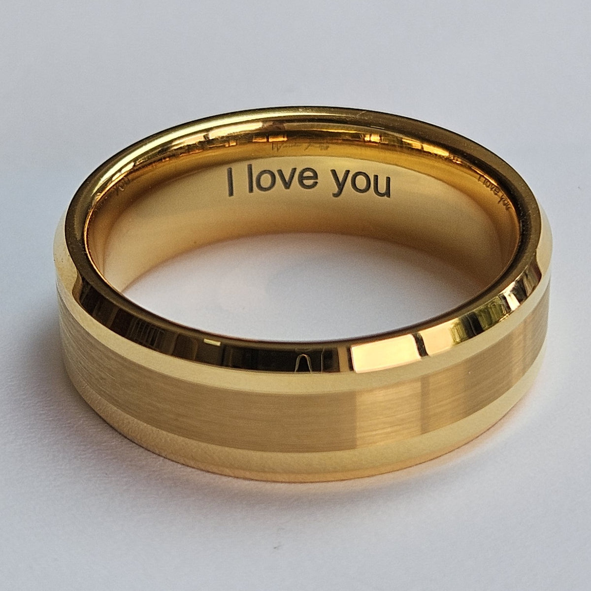 Gold Brushed 8mm Wonder Ring Size Z - Clearance 1124