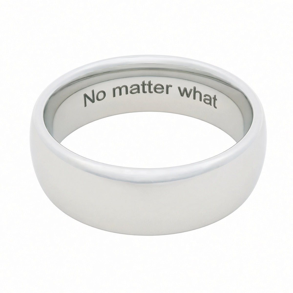 White Gold 8mm Wonder Ring Size Z - Clearance 1202