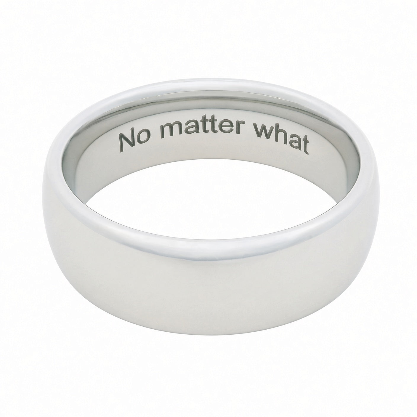 White Gold 8mm Wonder Ring Size Z - Clearance 1202