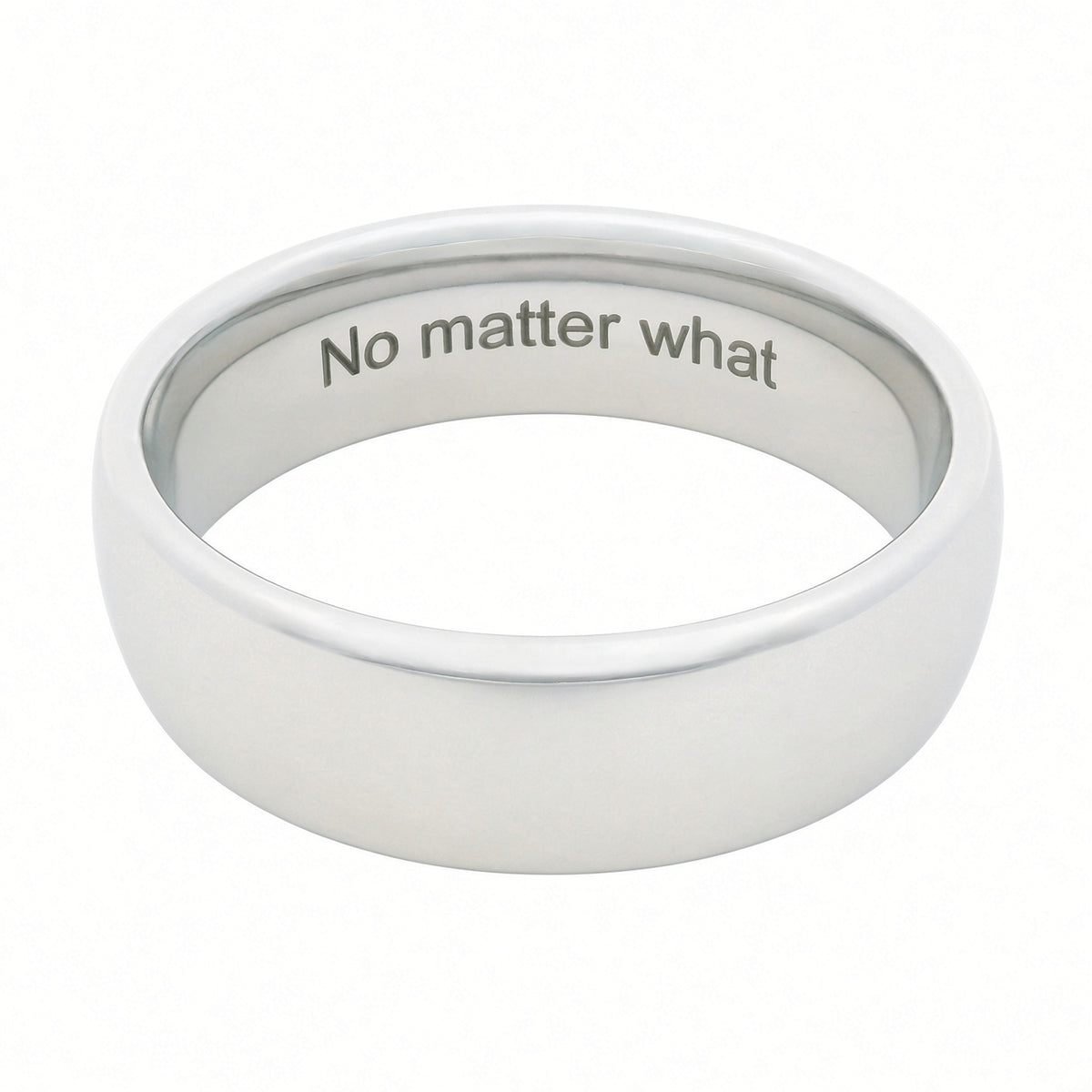 White Gold 8mm Wonder Ring Size Z+3 - Clearance 1203