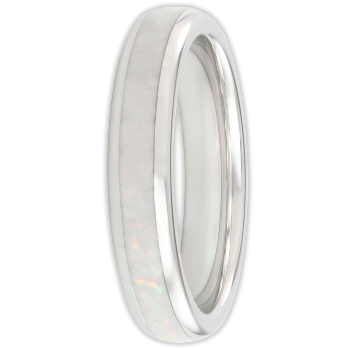 The White Gold White Opal 4mm Wonder Ring