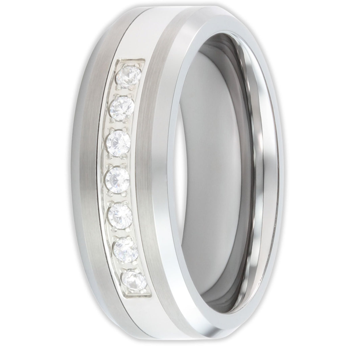 Seven Stone 8mm Wonder Ring Size U  - Clearance 1179