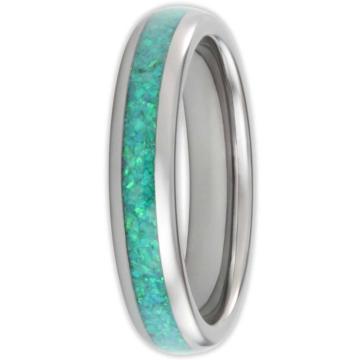 The Green Opal 4mm Wonder Ring Size P - Clearance 1088