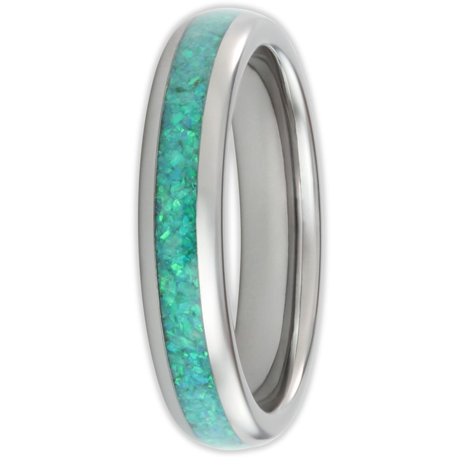 The Green Opal 4mm Wonder Ring Size P - Clearance 1088