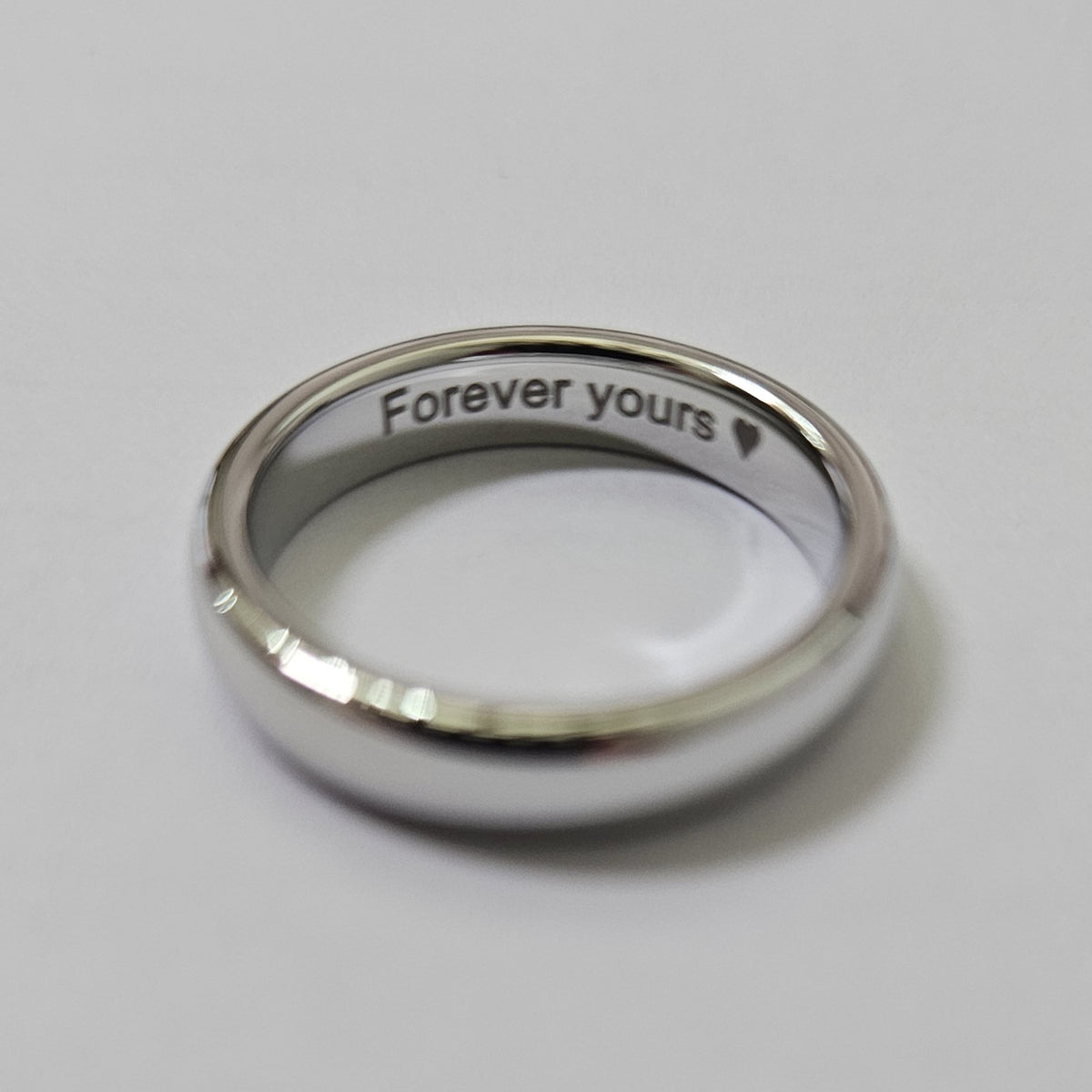 White Gold 4mm Wonder Ring Size O - Clearance 1030