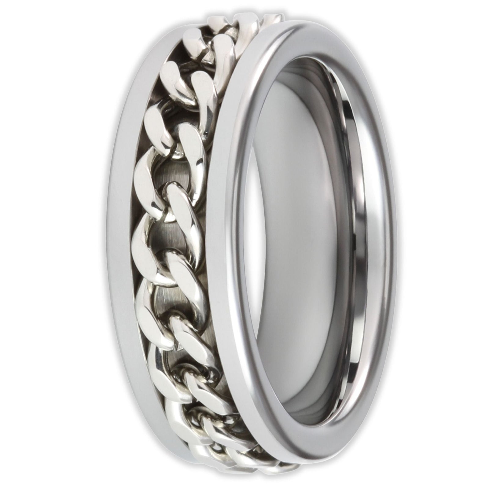 Original Rotating Chain 8mm Wonder Ring Size Q - Clearance 1129