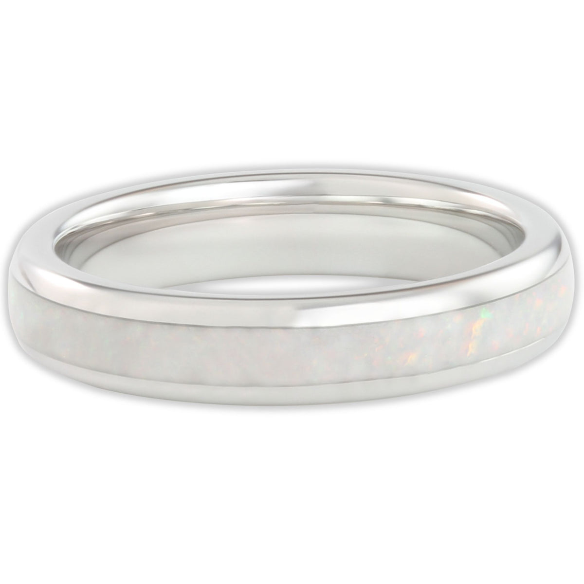The White Gold White Opal 4mm Wonder Ring