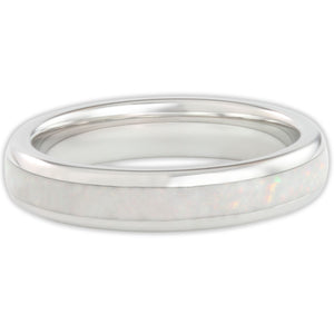 The White Gold White Opal 4mm Wonder Ring