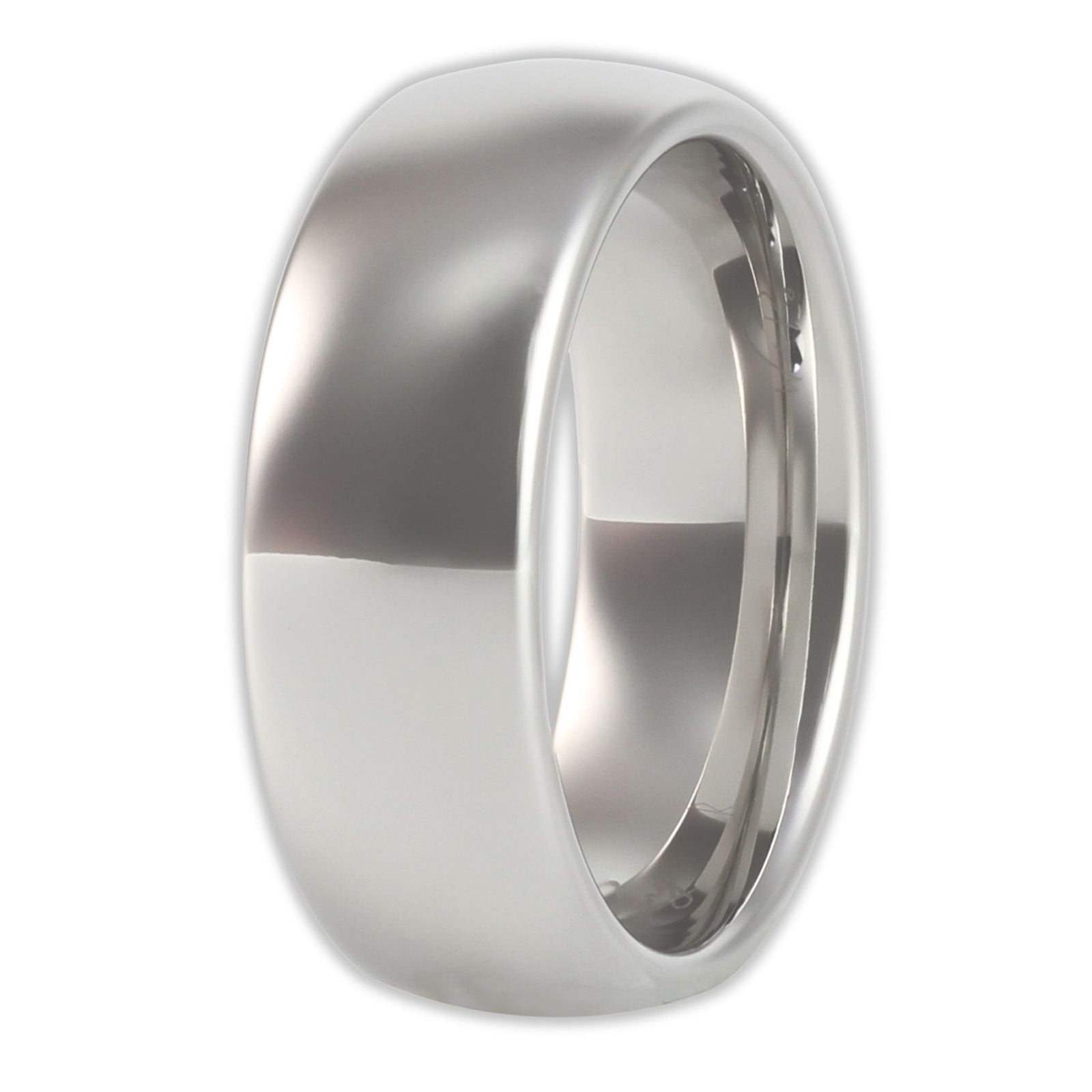 White Gold 8mm Wonder Ring Size T - Clearance 1170
