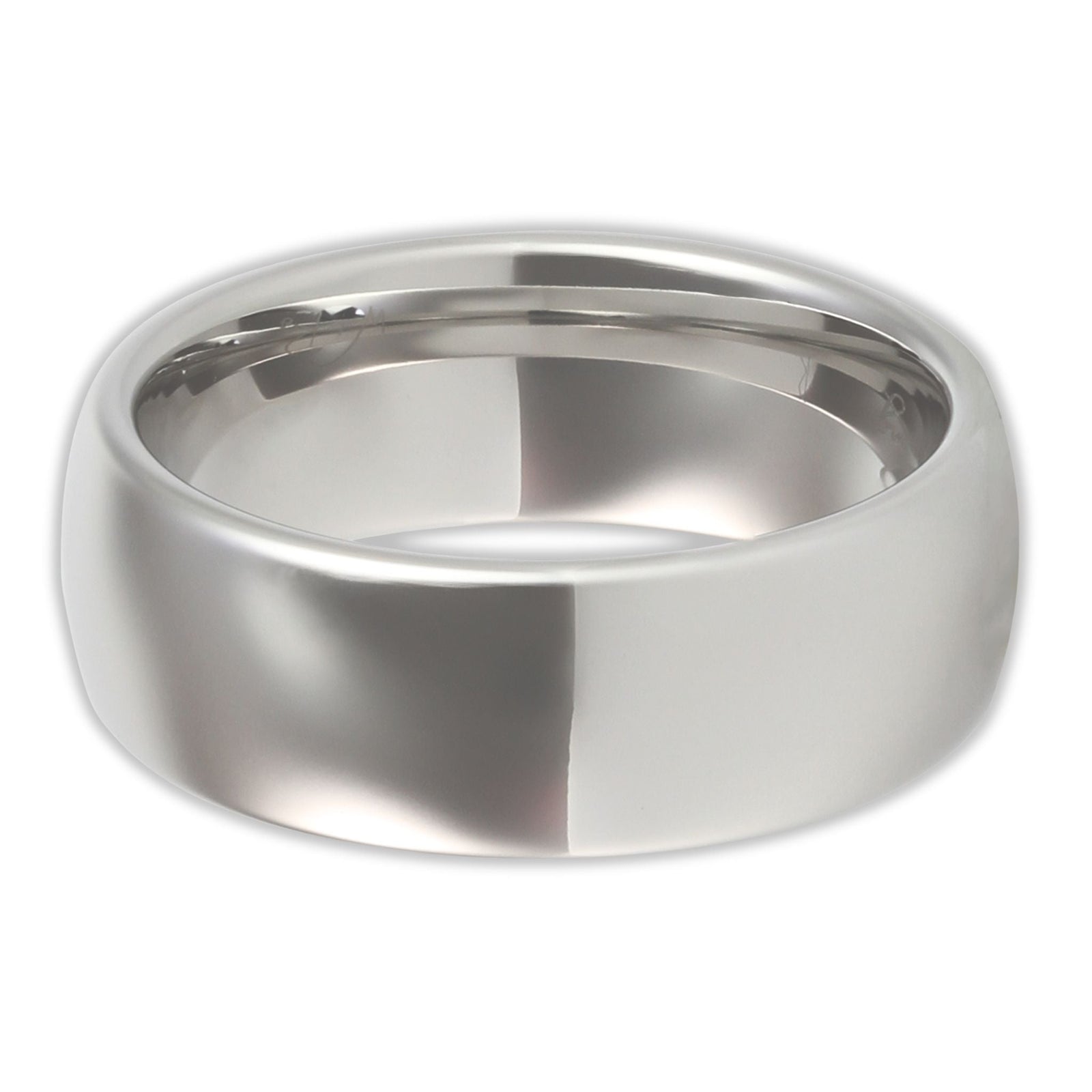 White Gold 8mm Wonder Ring Size T - Clearance 1170