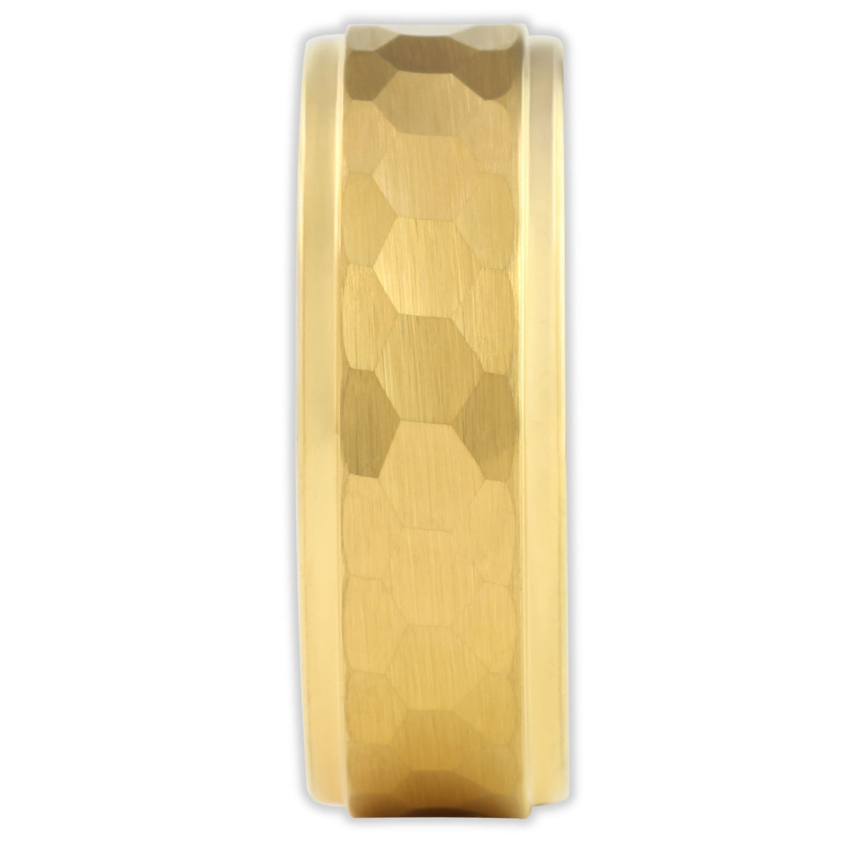 Gold Matt Panelled 8mm Wonder Ring