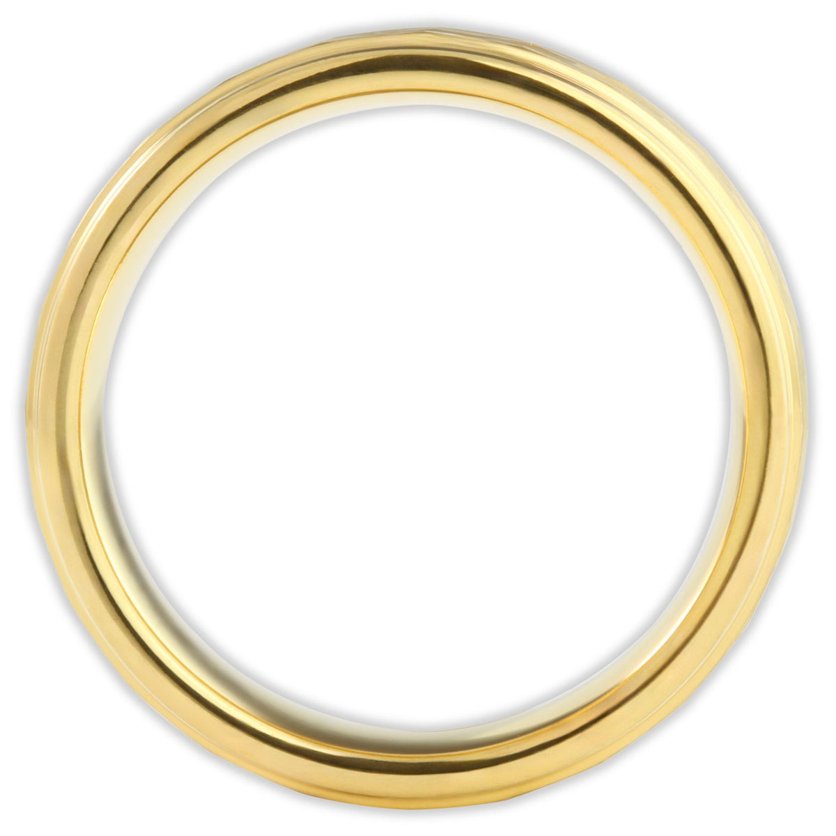 Gold Matt Panelled 8mm Wonder Ring