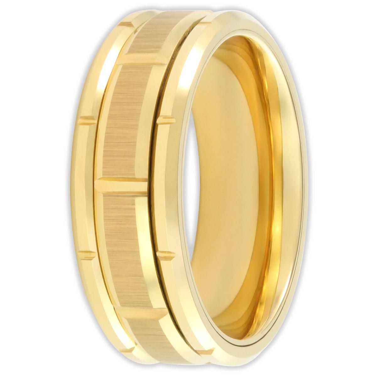 Gold Bricked 8mm Wonder Ring