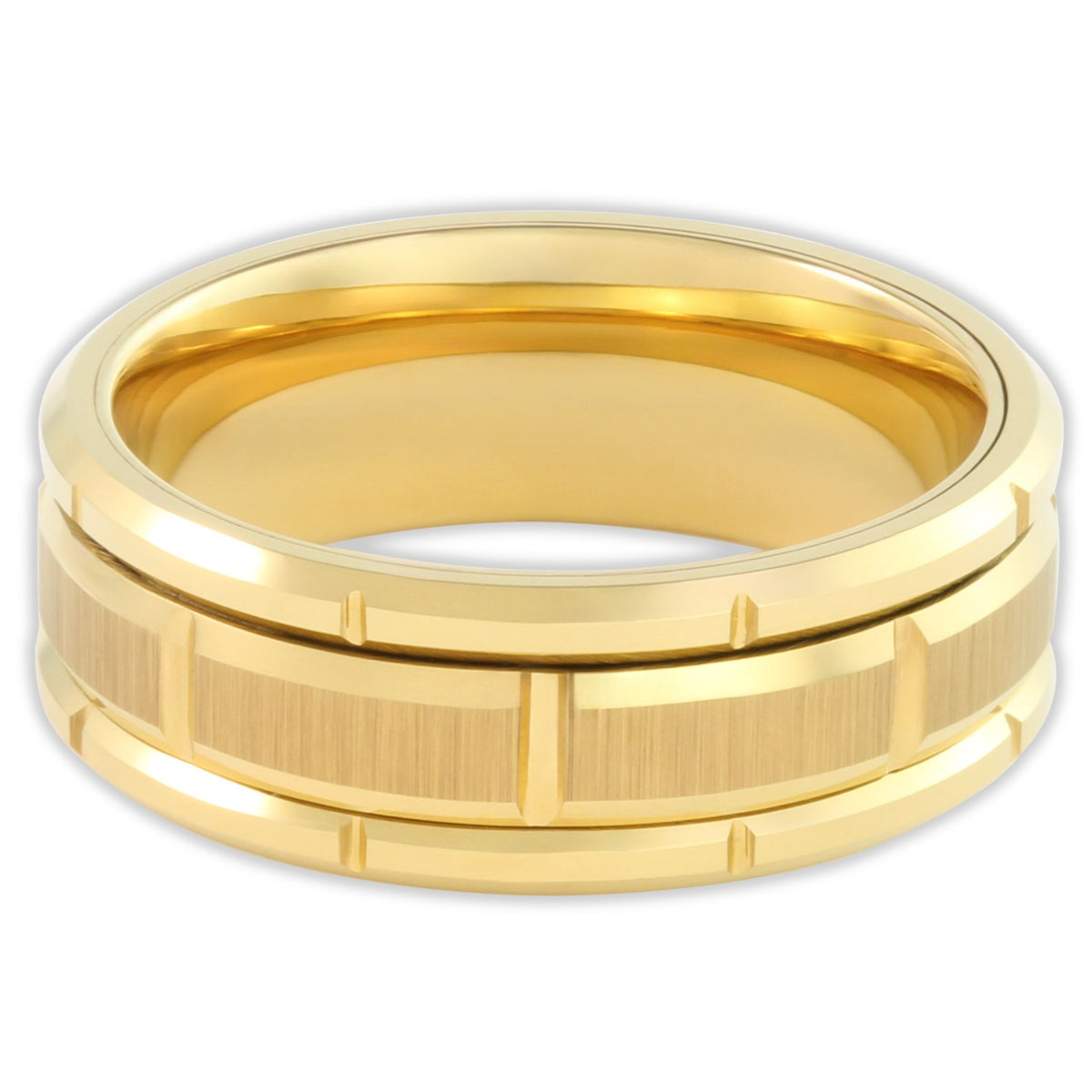 Gold Bricked 8mm Wonder Ring