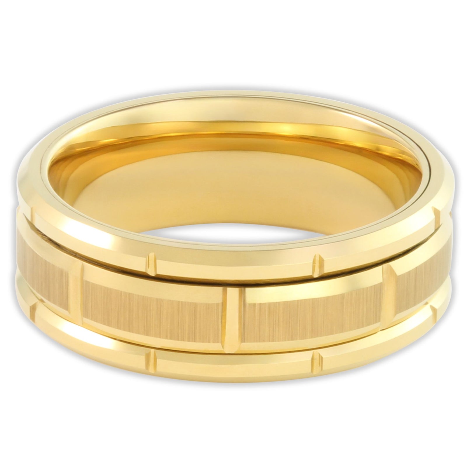 Gold Bricked 8mm Wonder Ring