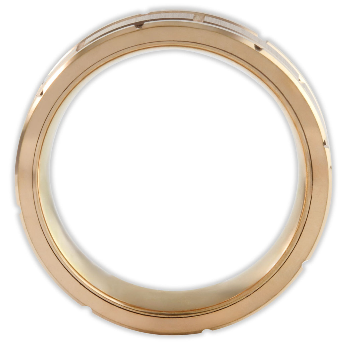 Rose Gold Bricked 8mm Wonder Ring