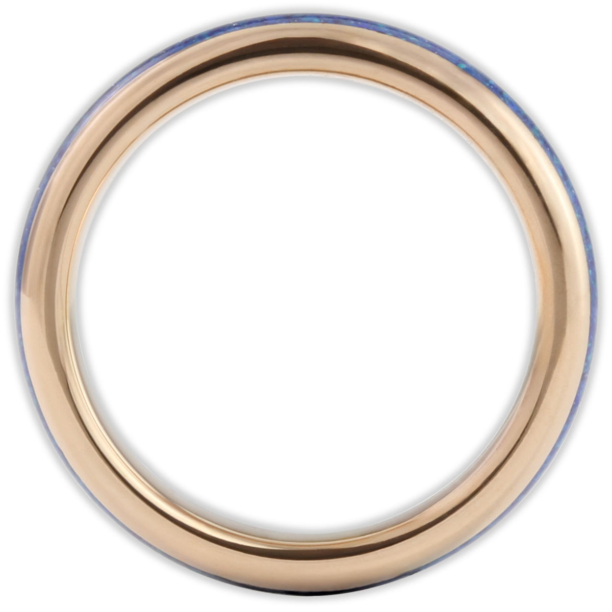 The Rose Gold Blue Opal 4mm Wonder Ring