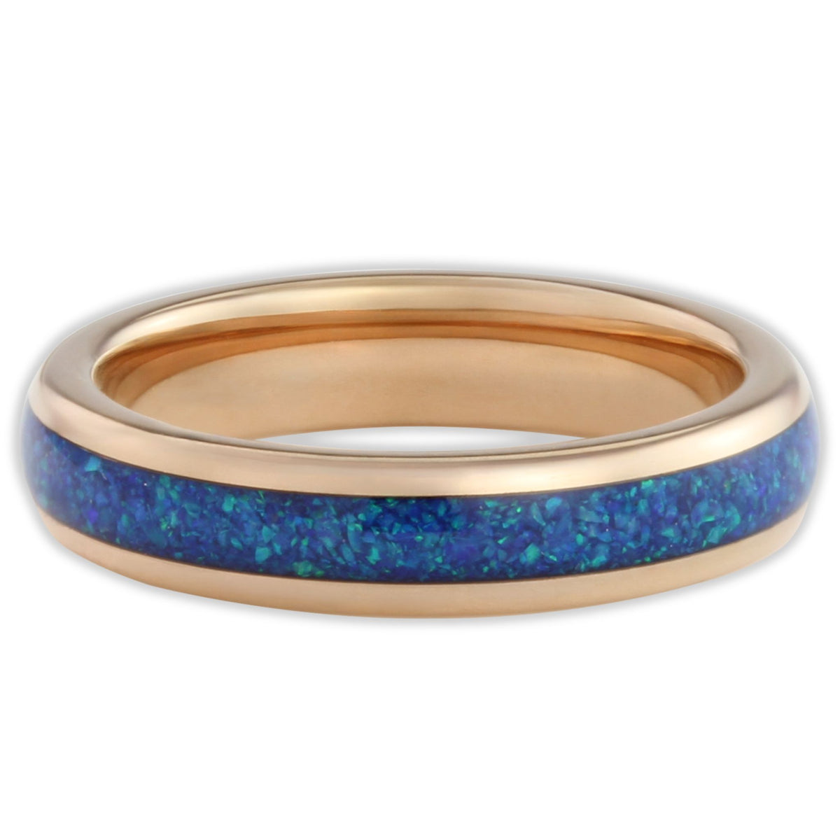 The Rose Gold Blue Opal 4mm Wonder Ring