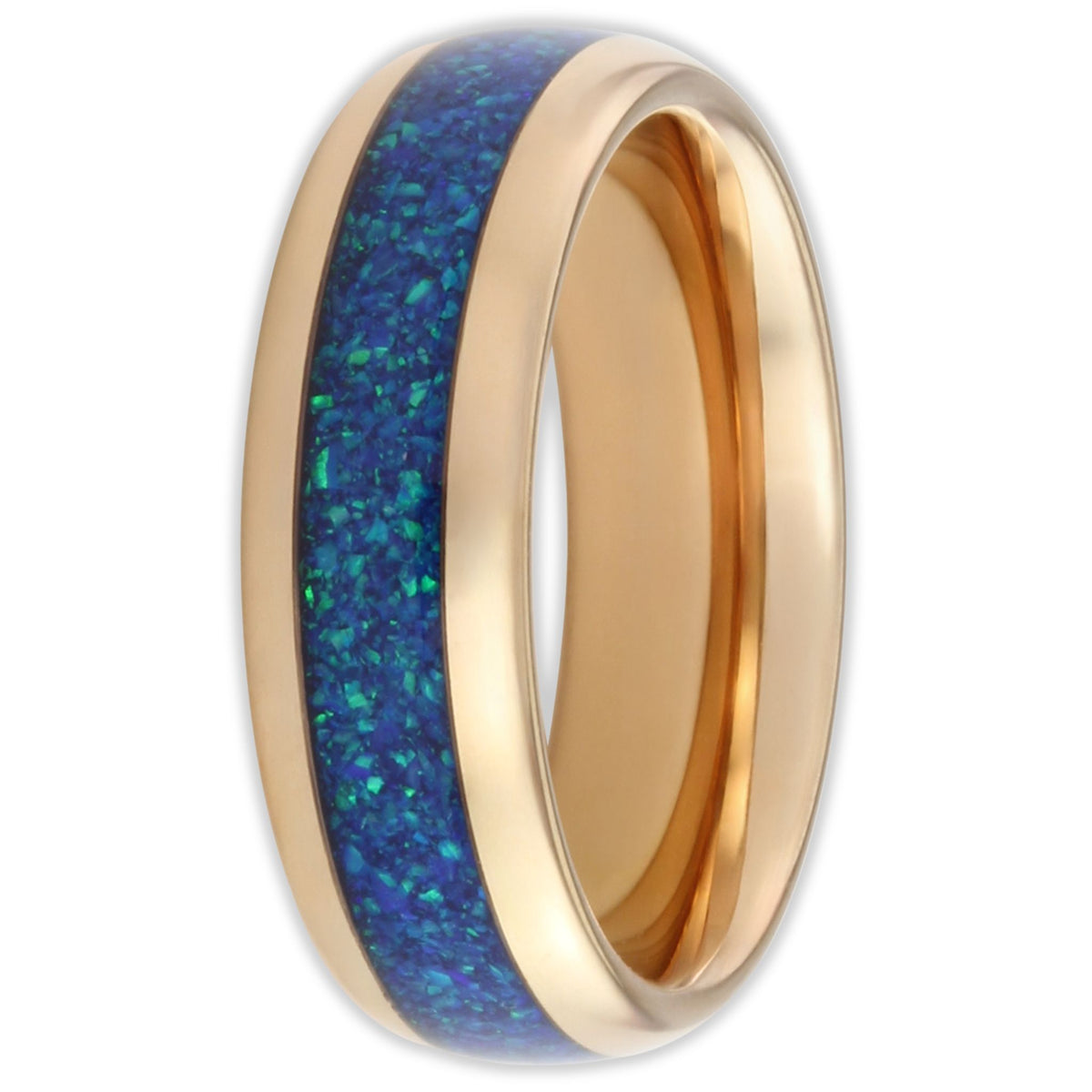 The Rose Gold Blue Opal 6mm Wonder Ring