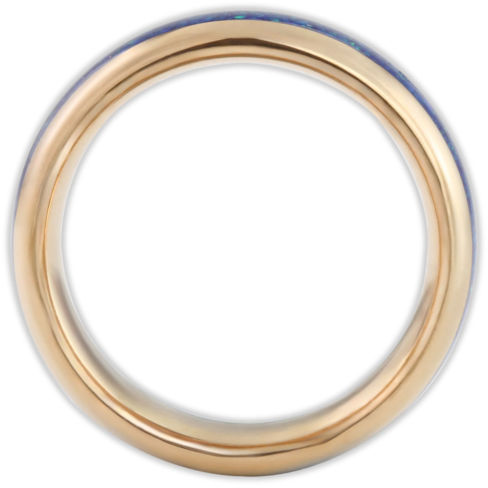 The Rose Gold Blue Opal 6mm Wonder Ring