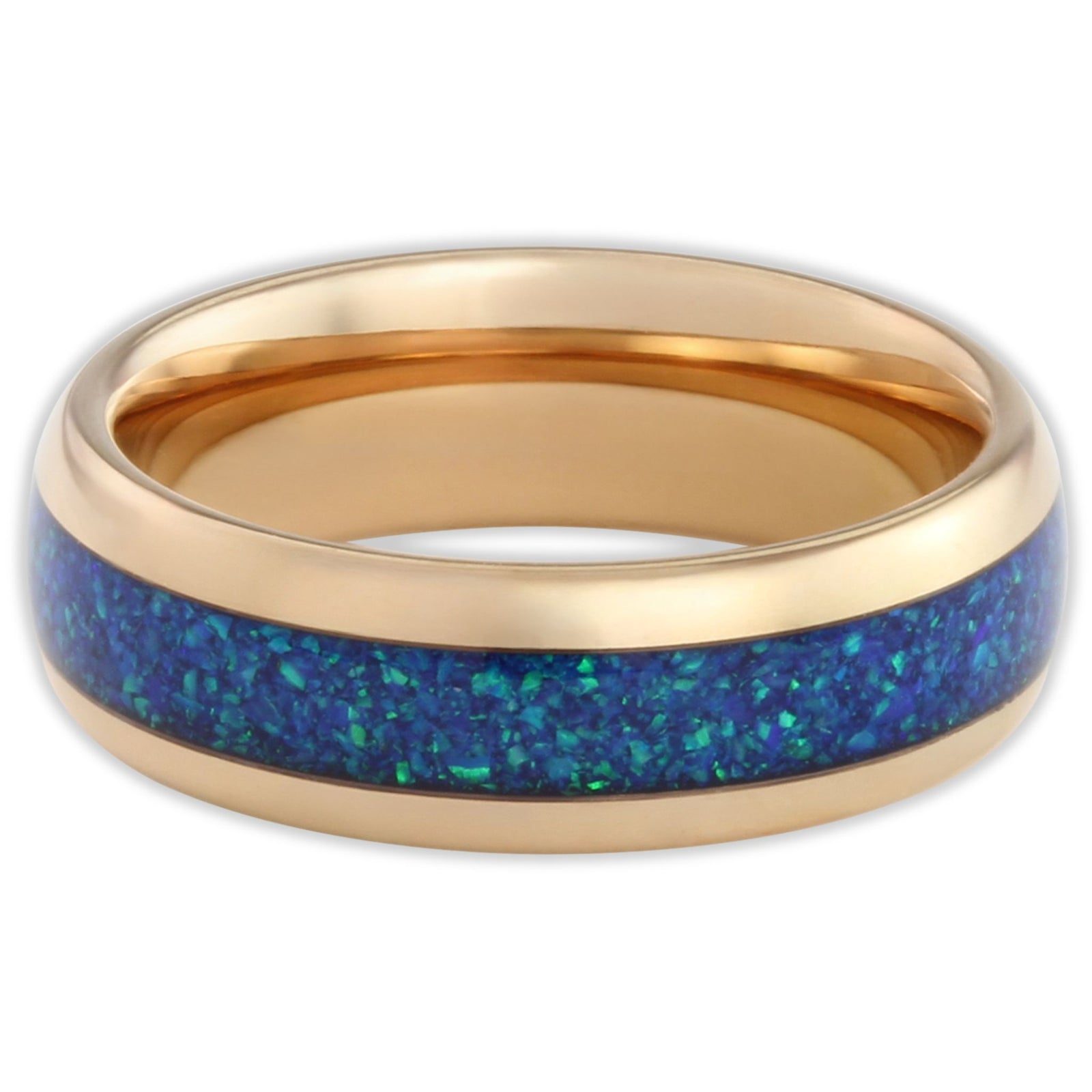 The Rose Gold Blue Opal 6mm Wonder Ring