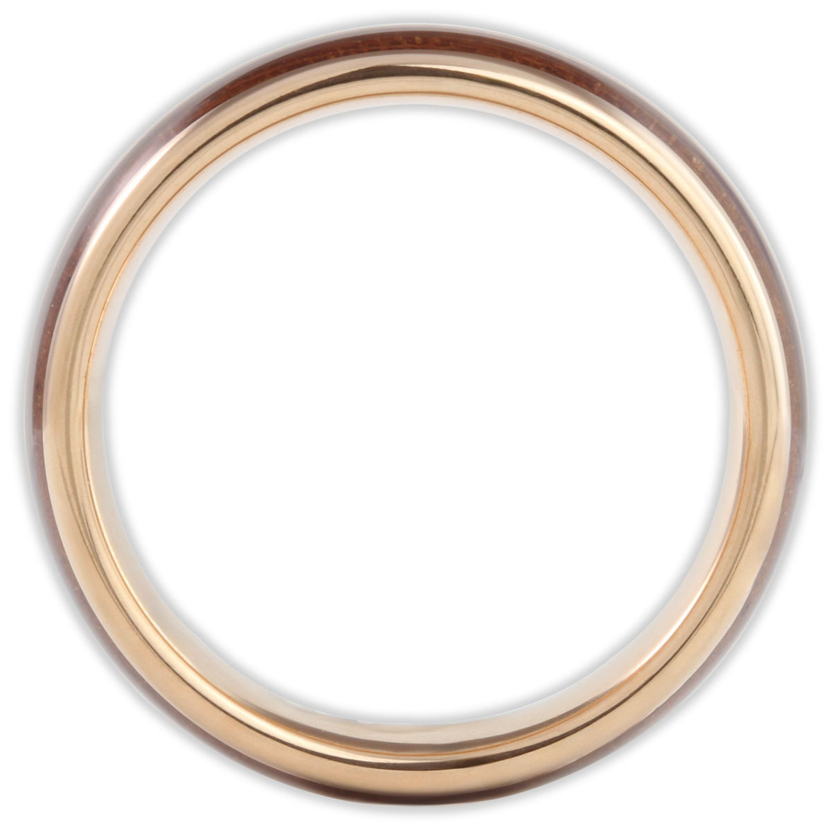 The Rose Gold Wood and Steel 8mm Wonder Ring