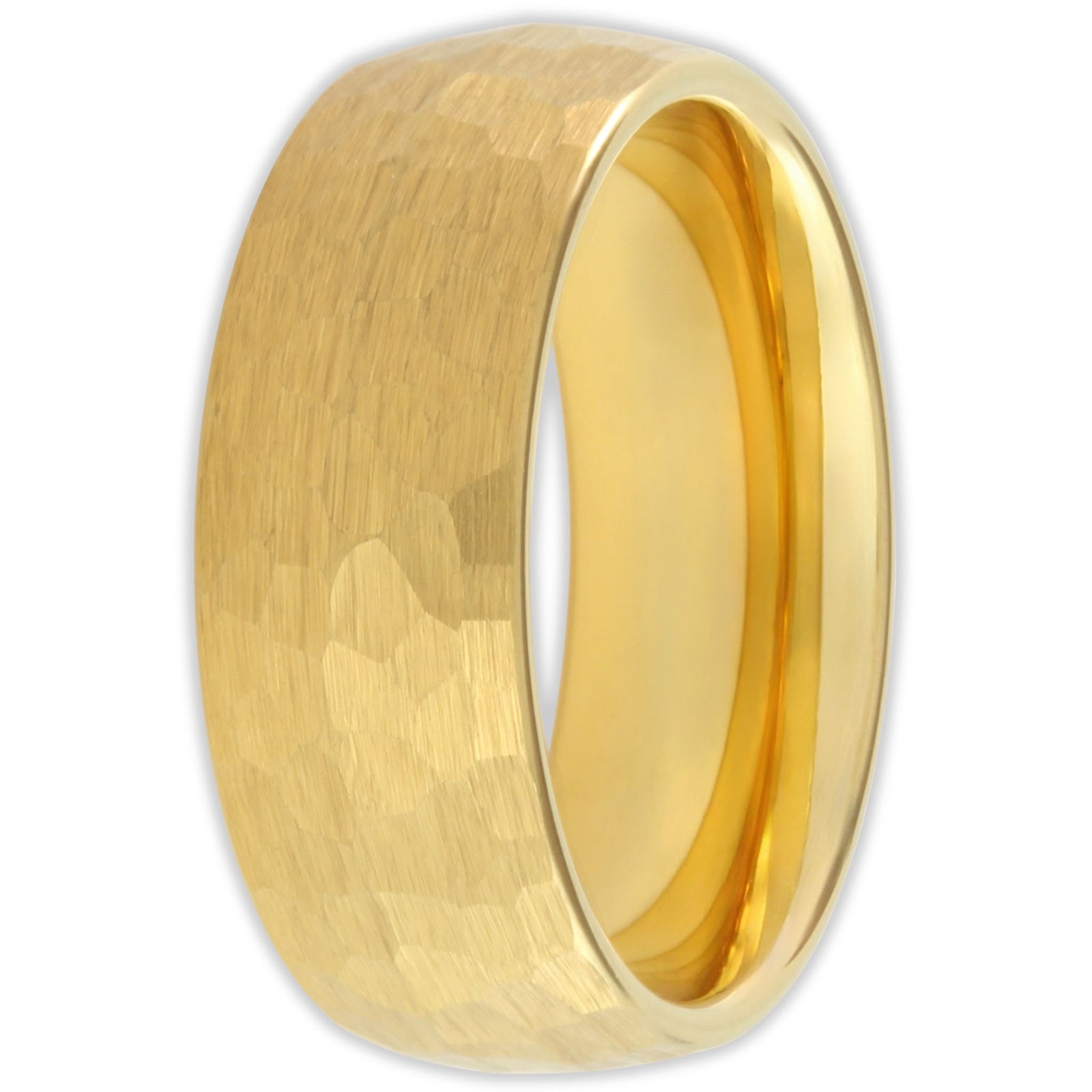 Gold Hammered 8mm Wonder Ring