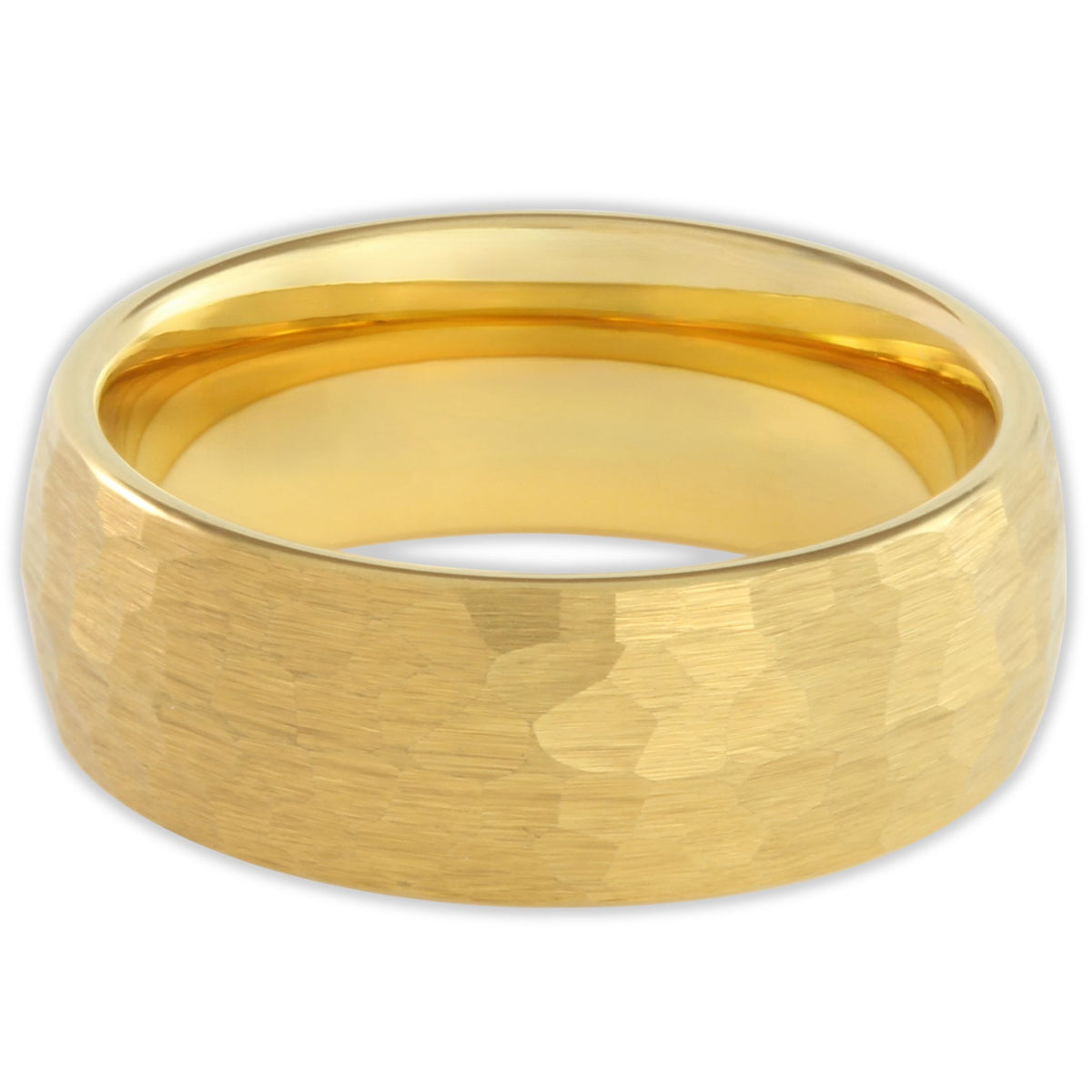Gold Hammered 8mm Wonder Ring