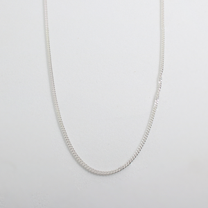 Sterling Silver 1.2mm Diamond Cut Curb Chain Necklace