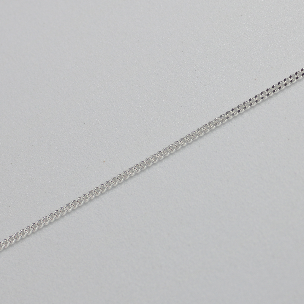 Sterling 1.2mm Diamond Cut Curb Chain Necklace