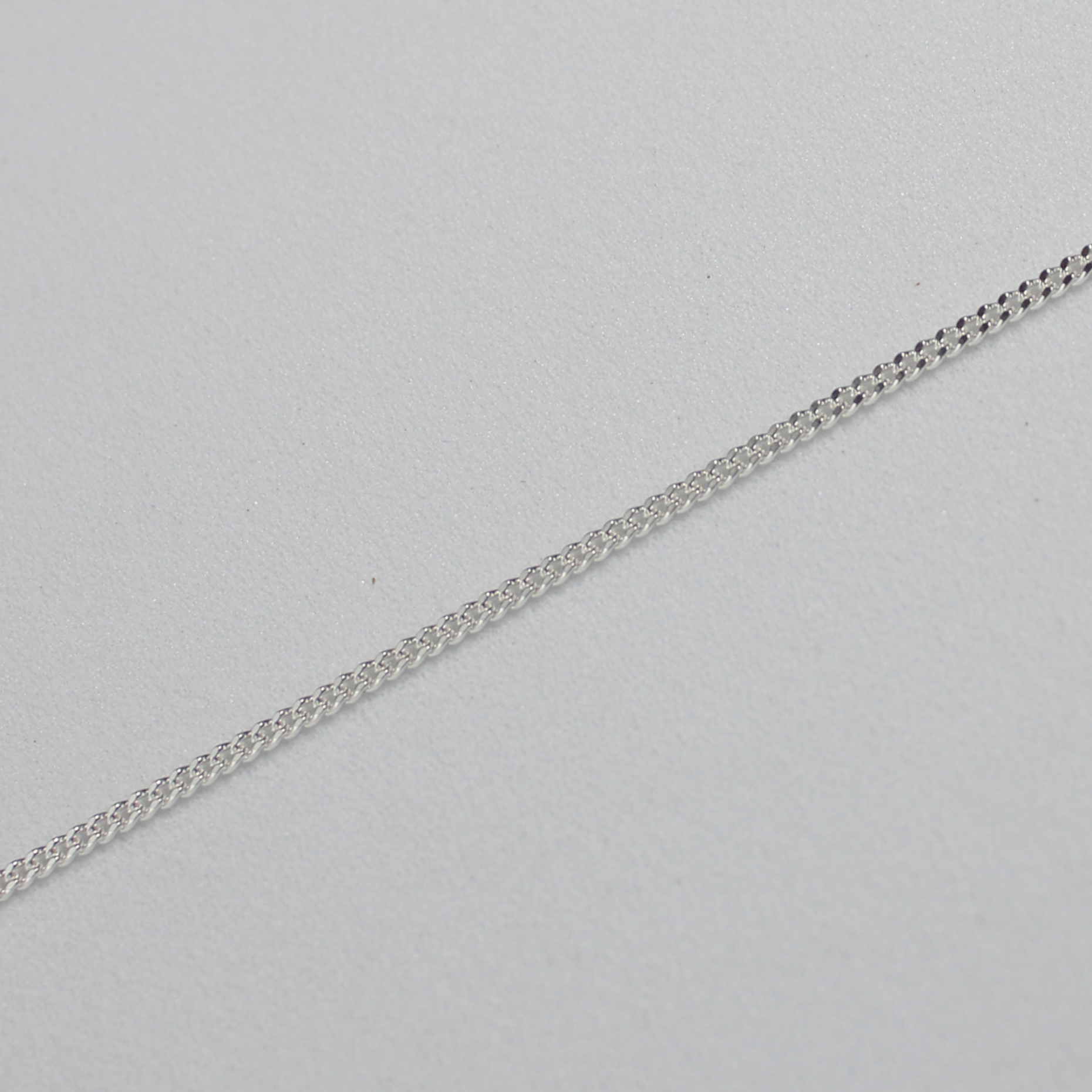 Sterling Silver 1.2mm Diamond Cut Curb Chain Necklace