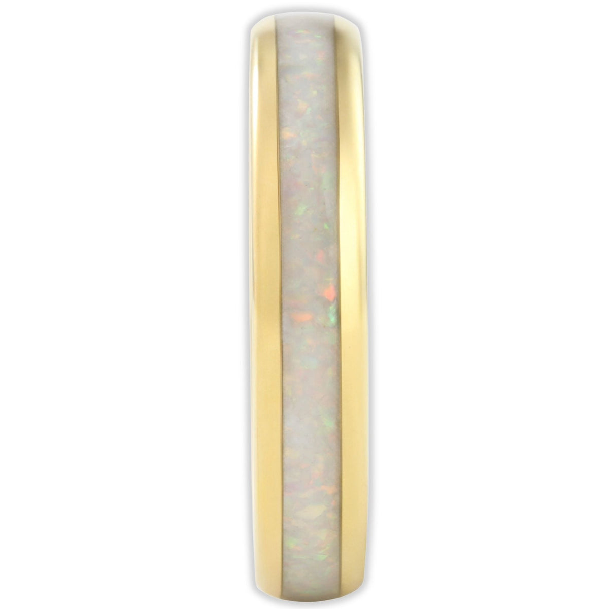 The Golden White Opal 4mm Wonder Ring Size U - Clearance 1132
