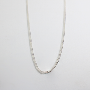 Sterling Silver 2.1mm Diamond Cut Curb Chain Necklace