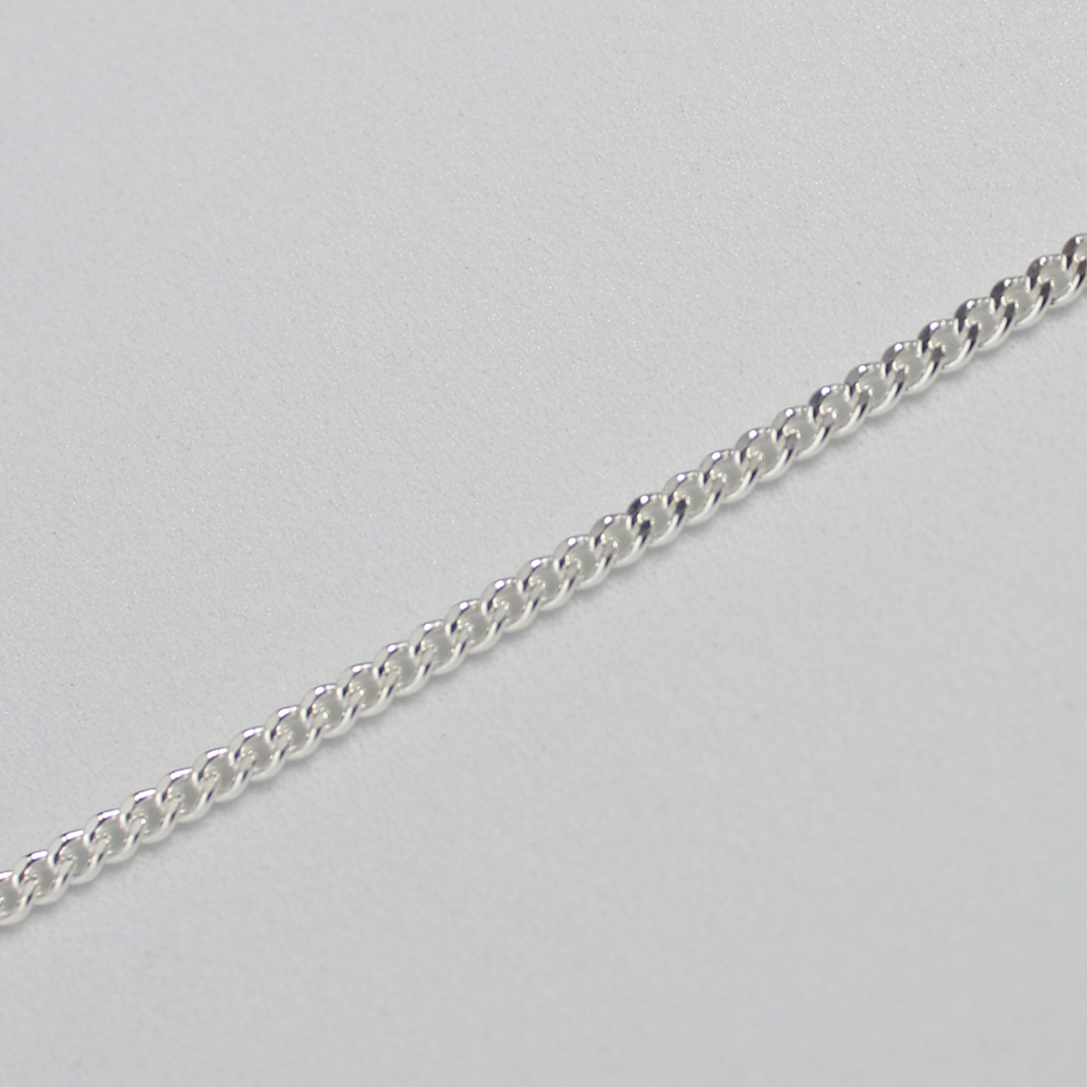 Sterling Silver 2.1mm Diamond Cut Curb Chain Necklace